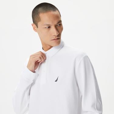  Nautica Erkek Beyaz Classic Fit Uzun Kollu Polo