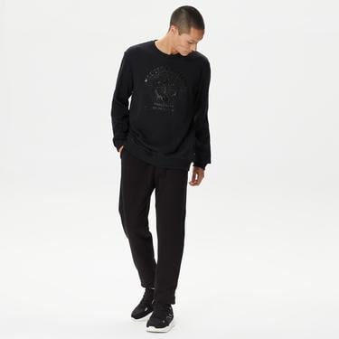  Nautica Erkek Siyah Standart Fit Sweatshirt