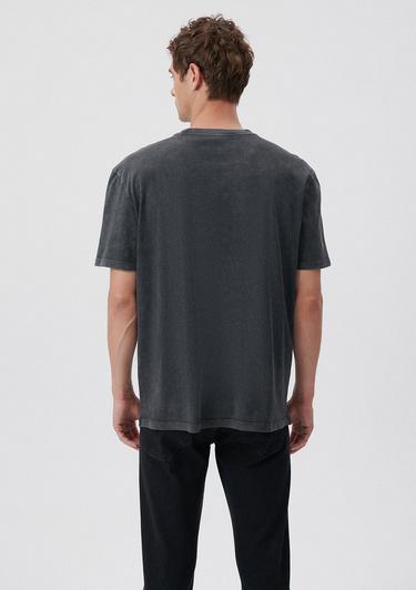  Mavi Batman Baskılı Antrasit Tişört Loose Fit / Bol Rahat Kesim 0611673-80022