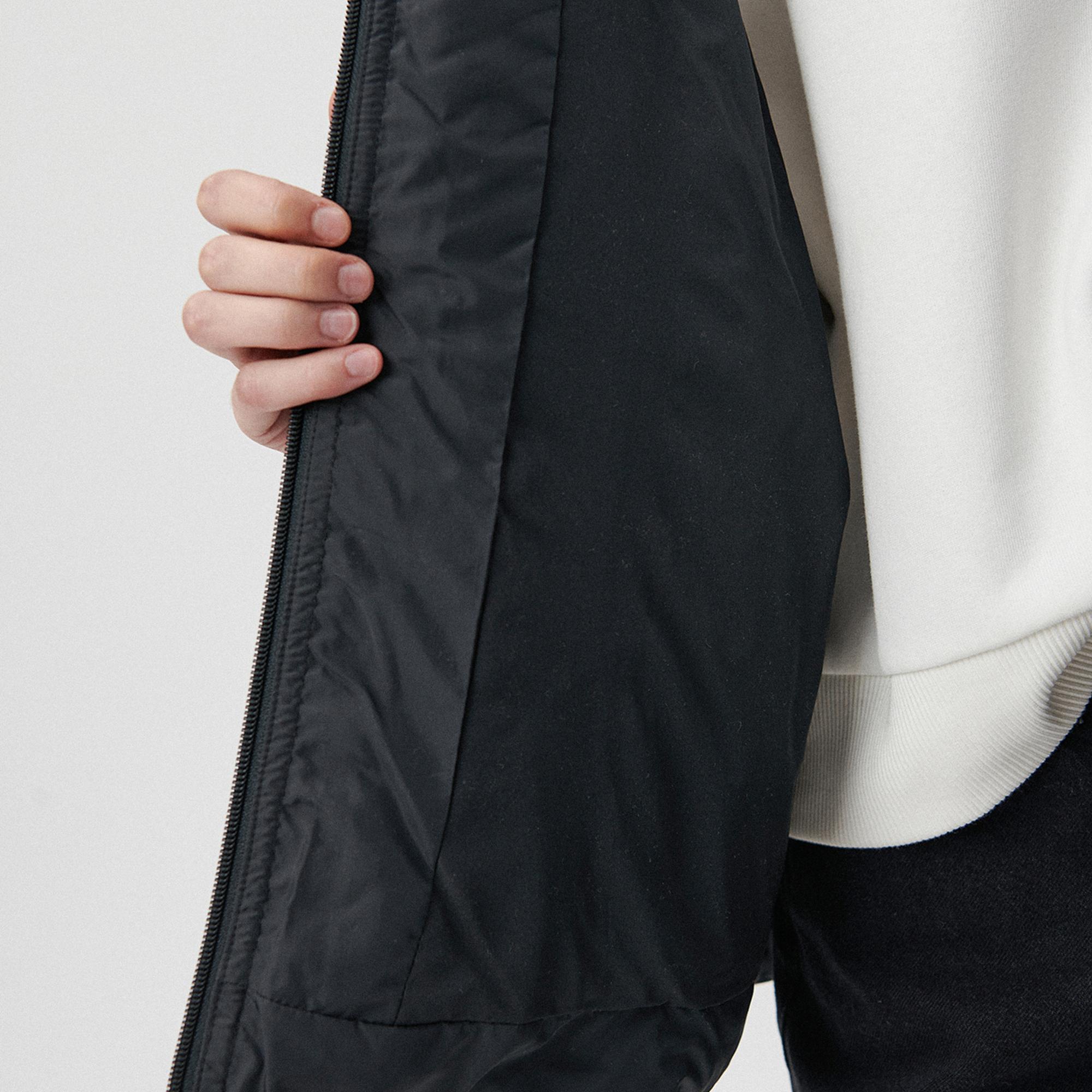 Mavi Siyah Şişme Mont Loose Fit / Bol Rahat Kesim 1110199-900