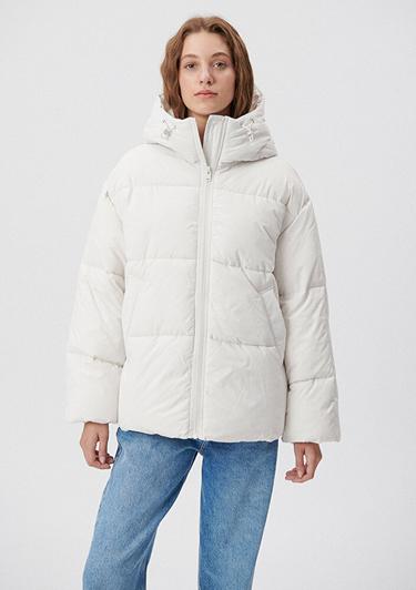  Mavi Gri Şişme Mont Loose Fit / Bol Rahat Kesim 1110199-83746