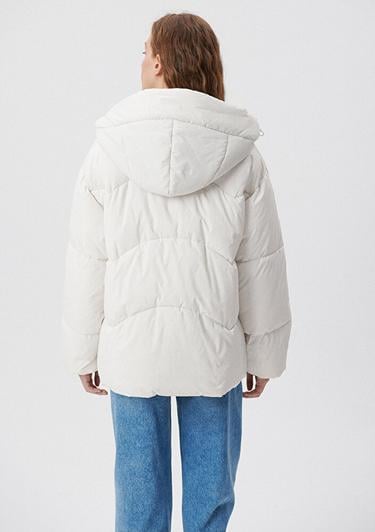  Mavi Gri Şişme Mont Loose Fit / Bol Rahat Kesim 1110199-83746