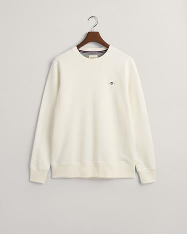  GANT Erkek Krem Regular Fit Bisiklet Yaka Sweatshirt