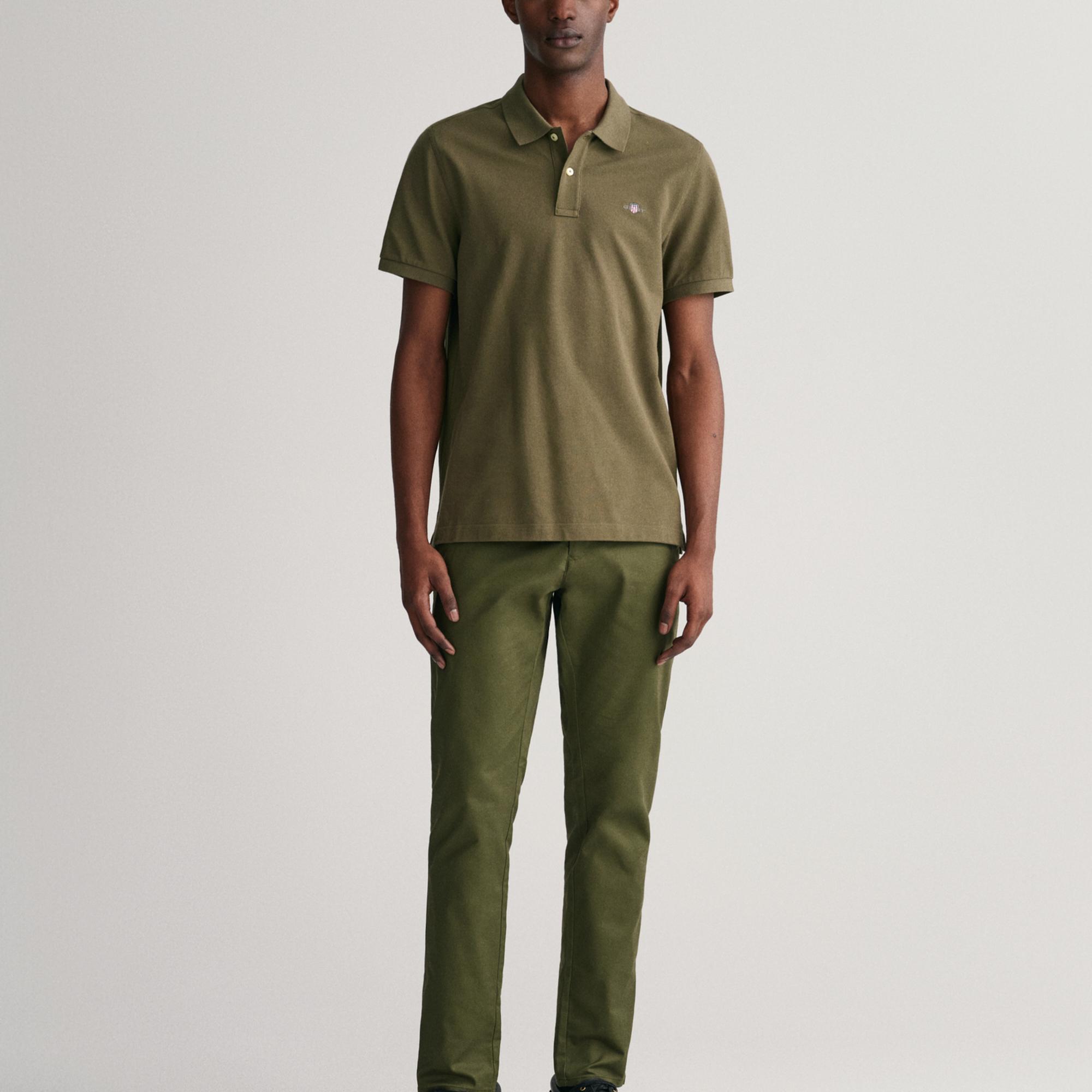 GANT Erkek Yeşil Regular Fit Polo