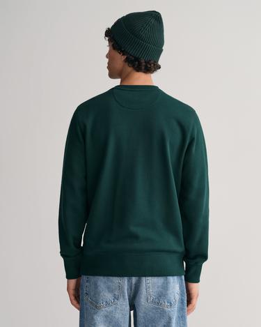  GANT Erkek Yeşil Regular Fit Bisiklet Yaka Sweatshirt