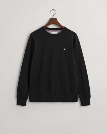 GANT Erkek Siyah Regular Fit Bisiklet Yaka Sweatshirt