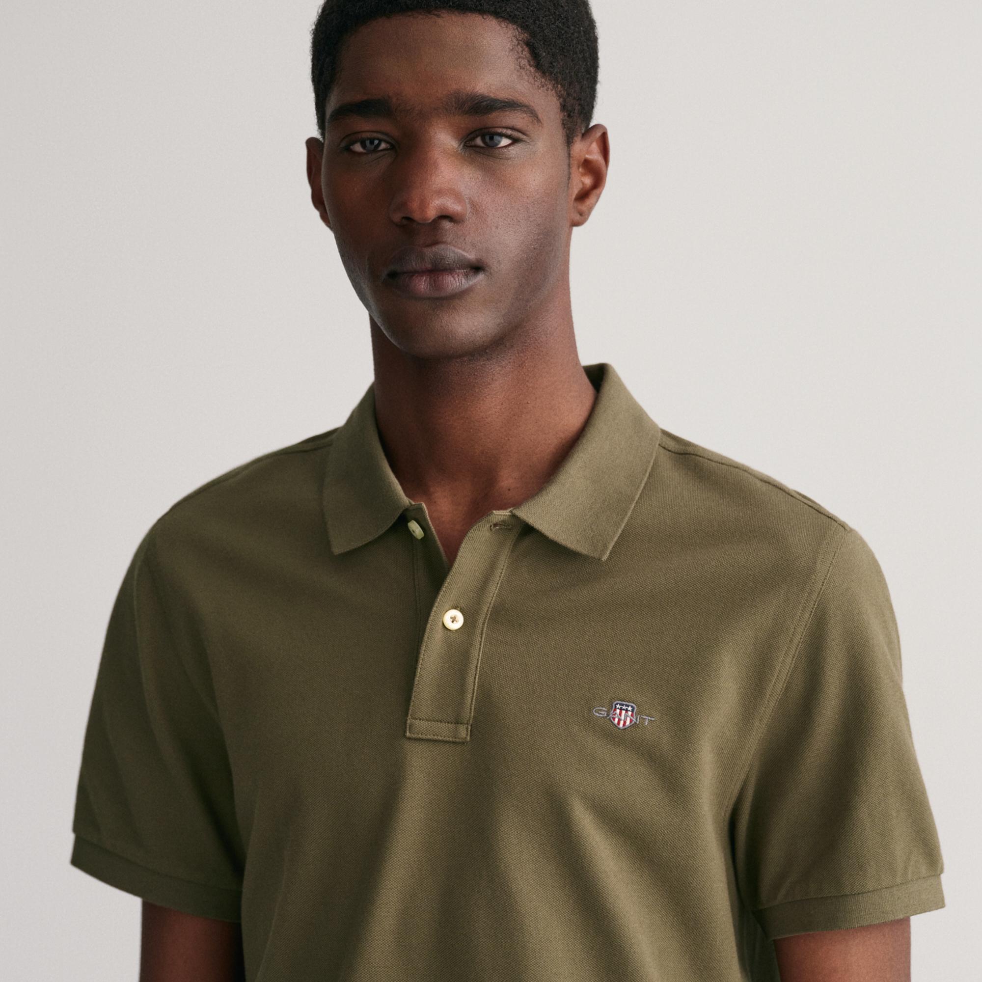 GANT Erkek Yeşil Regular Fit Polo
