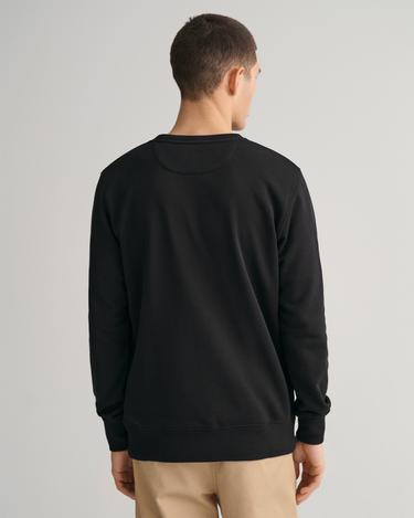  GANT Erkek Siyah Regular Fit Bisiklet Yaka Sweatshirt