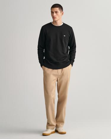  GANT Erkek Siyah Regular Fit Bisiklet Yaka Sweatshirt