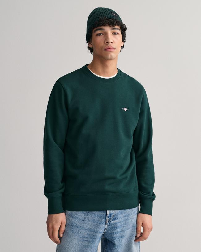  GANT Erkek Yeşil Regular Fit Bisiklet Yaka Sweatshirt