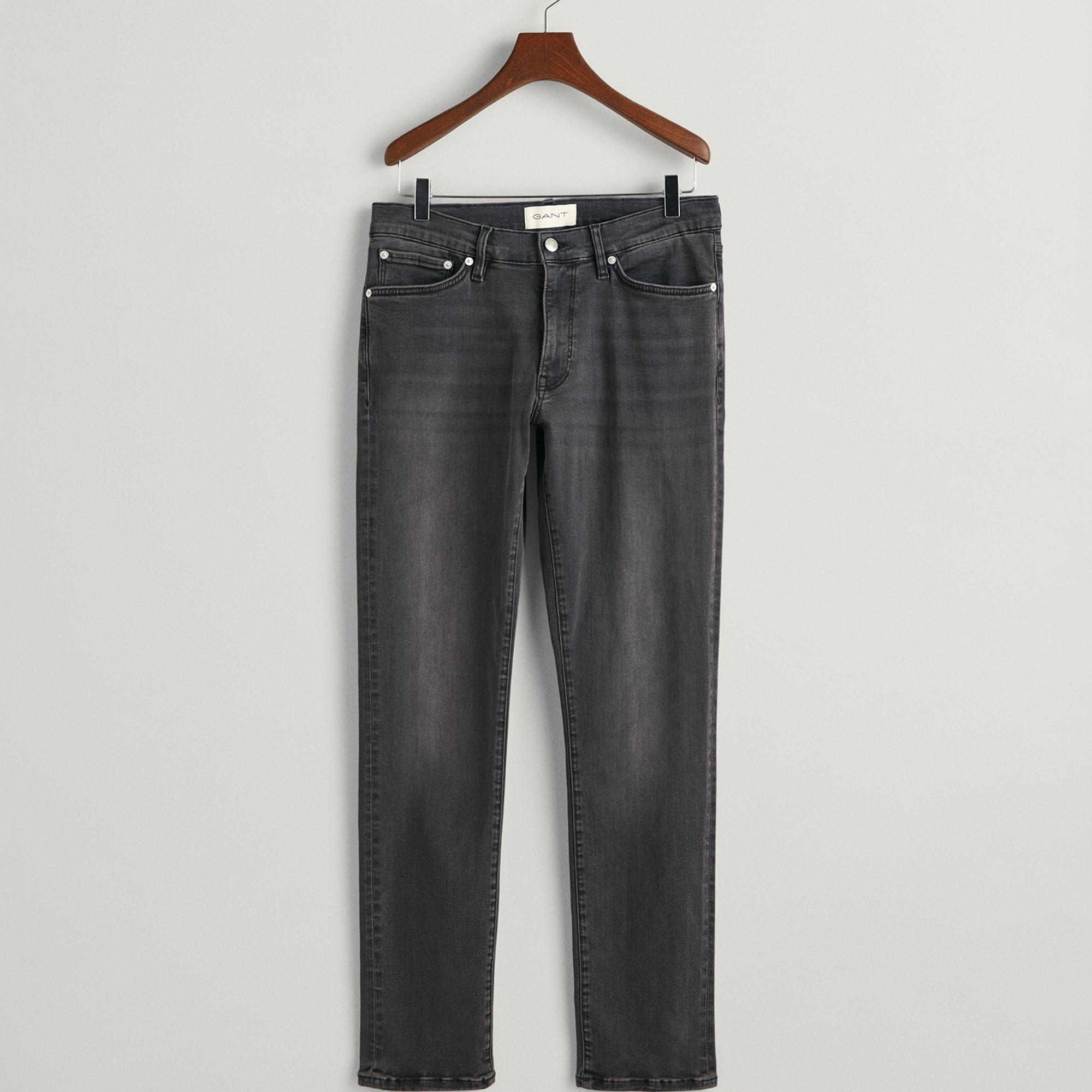 GANT Erkek Siyah Extra Slim Fit Active Recover Jean