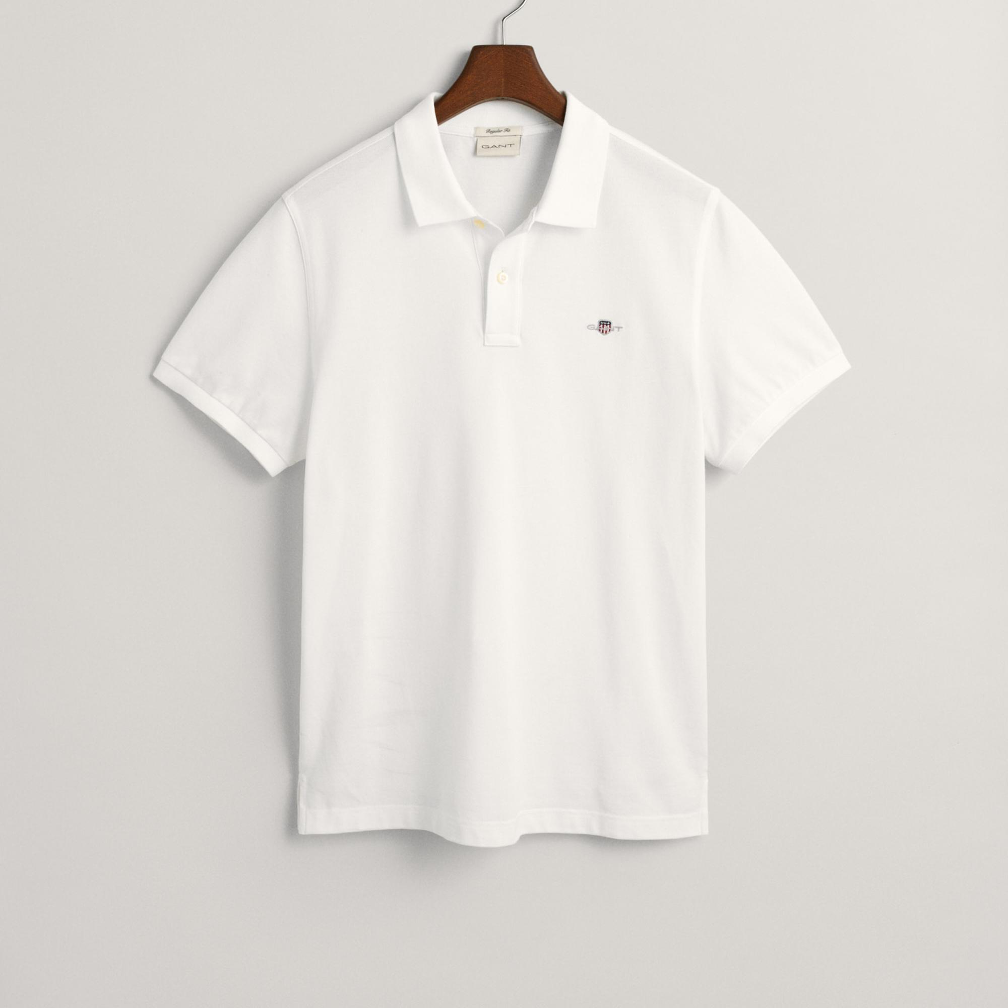GANT Erkek Beyaz Regular Fit Polo
