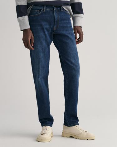  GANT Erkek Lacivert Slim Fit Jean Pantolon