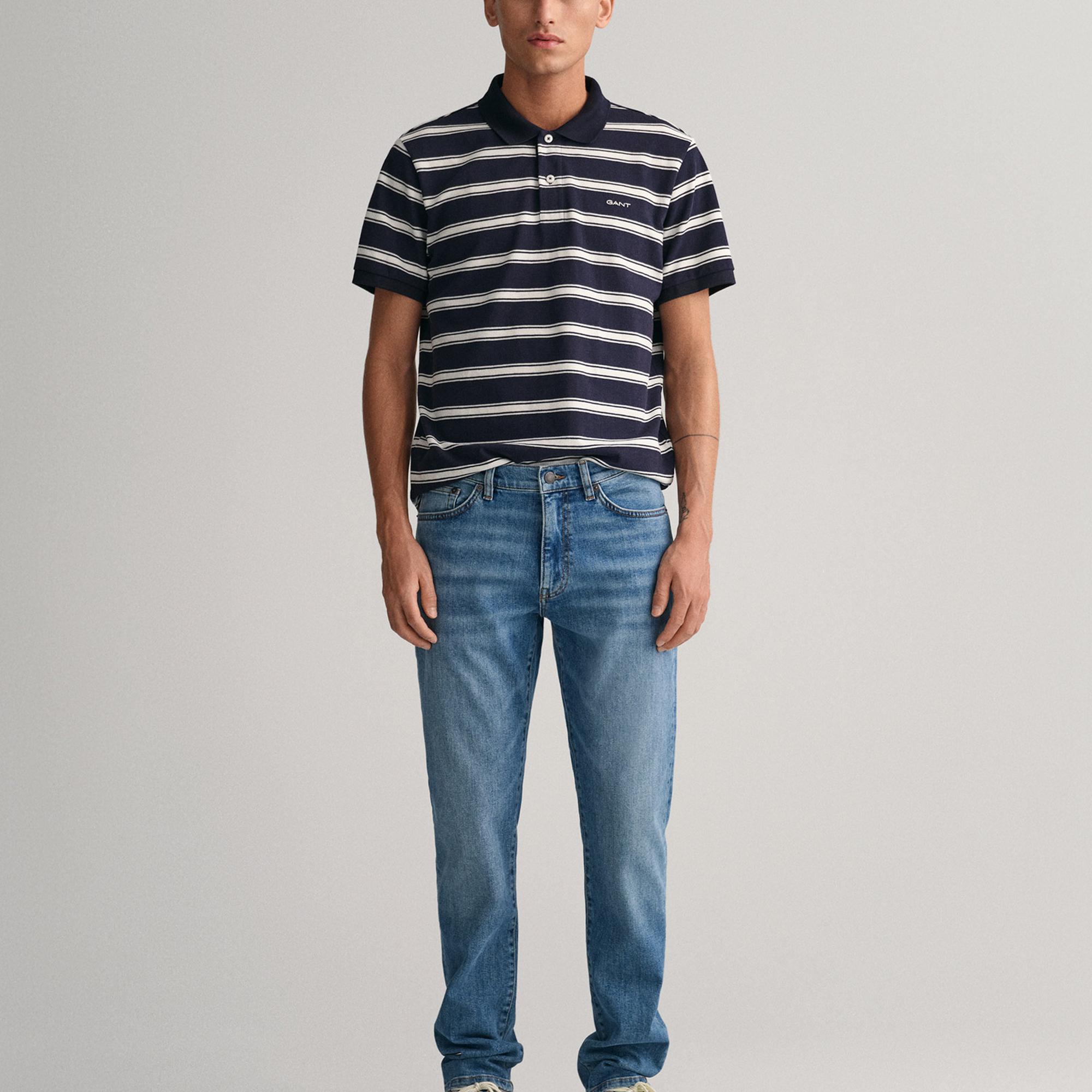 GANT Erkek Mavi Slim Fit Jean Pantolon