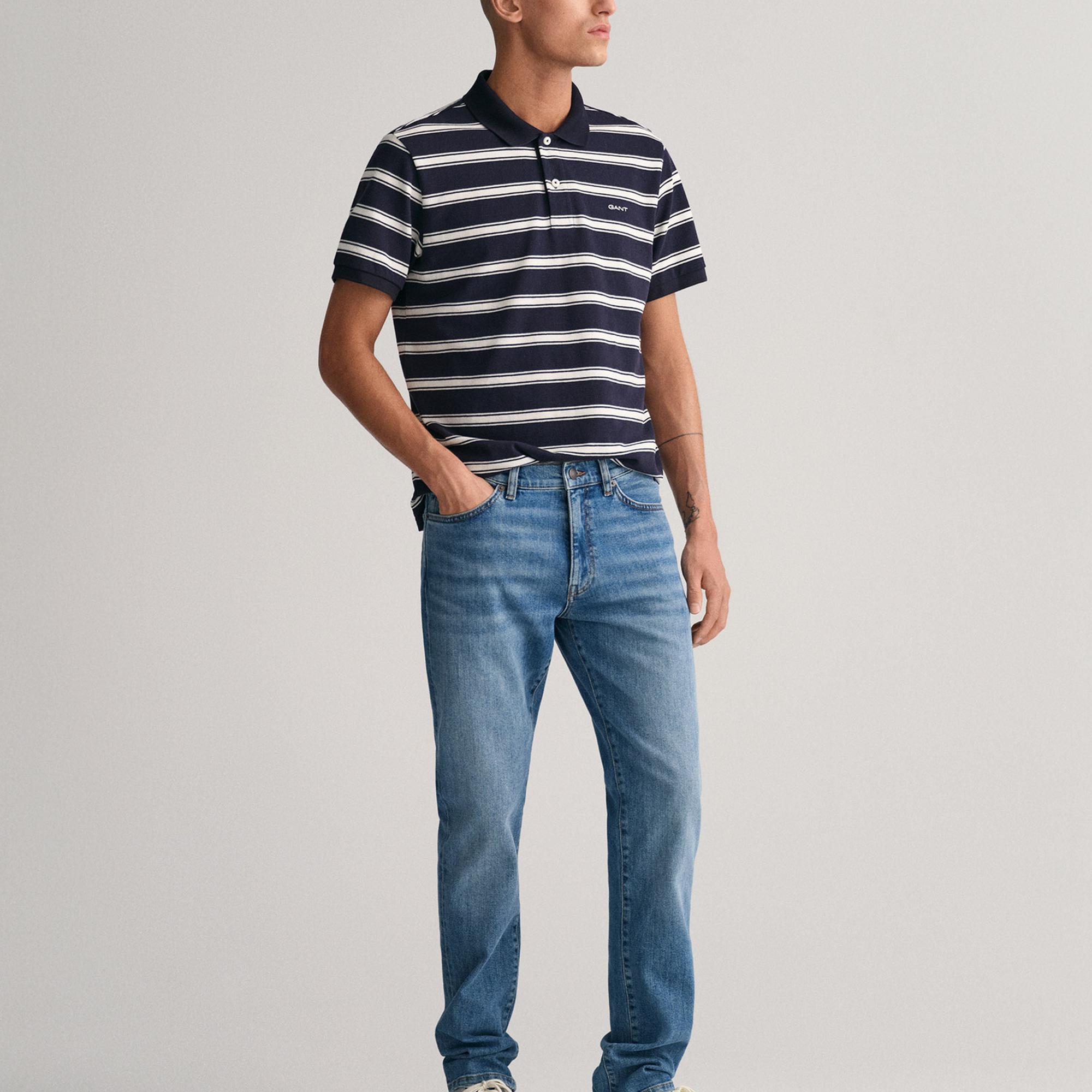 GANT Erkek Mavi Slim Fit Jean Pantolon