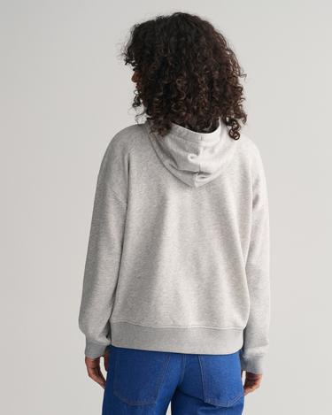  GANT Kadın Gri Relaxed Fit Fermuarlı Sweatshirt