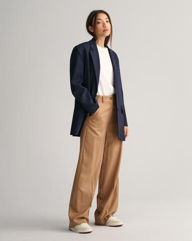  GANT Kadın Beyaz Regular Fit Bisiklet Yaka T-Shirt