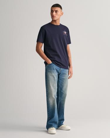  GANT Erkek Lacivert Regular Fit T-Shirt