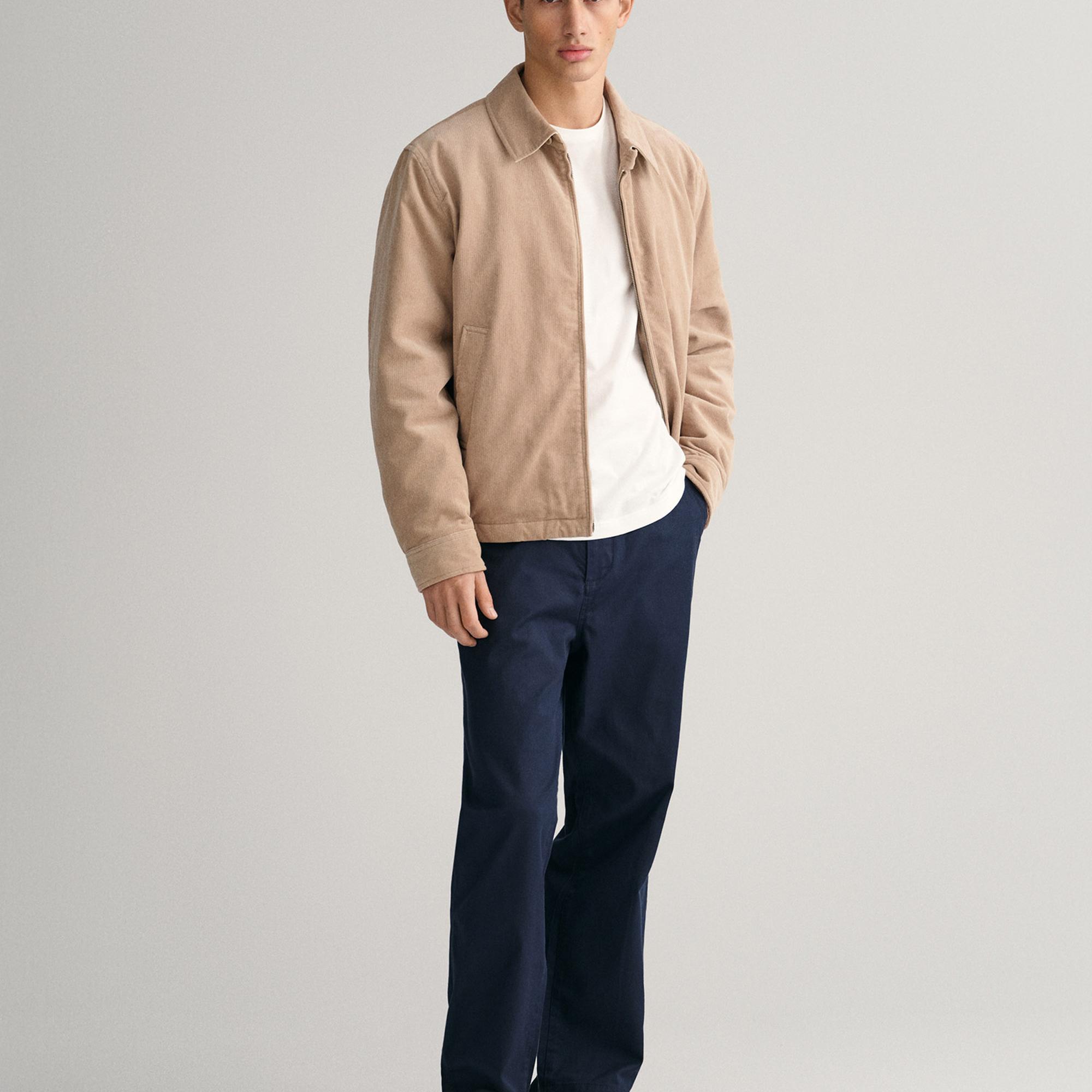 GANT Erkek Beyaz Regular Fit Bisiklet Yaka Logolu T-shirt