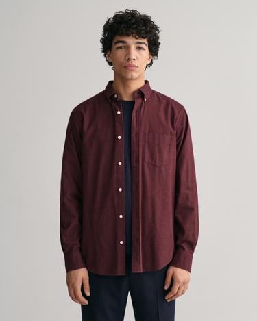  GANT Erkek Bordo Regular Fit Düğmeli Yaka Gömlek