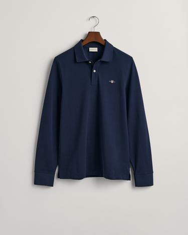  GANT Erkek Lacivert Regular Fit Uzun Kollu Polo