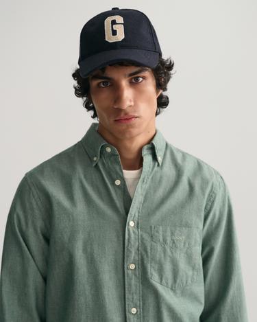  GANT Erkek Yeşil Regular Fit Düğmeli Yaka Gömlek