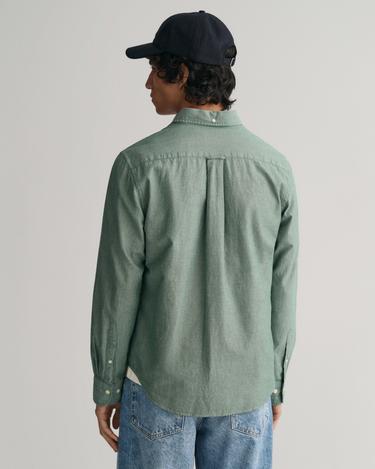 GANT Erkek Yeşil Regular Fit Düğmeli Yaka Gömlek