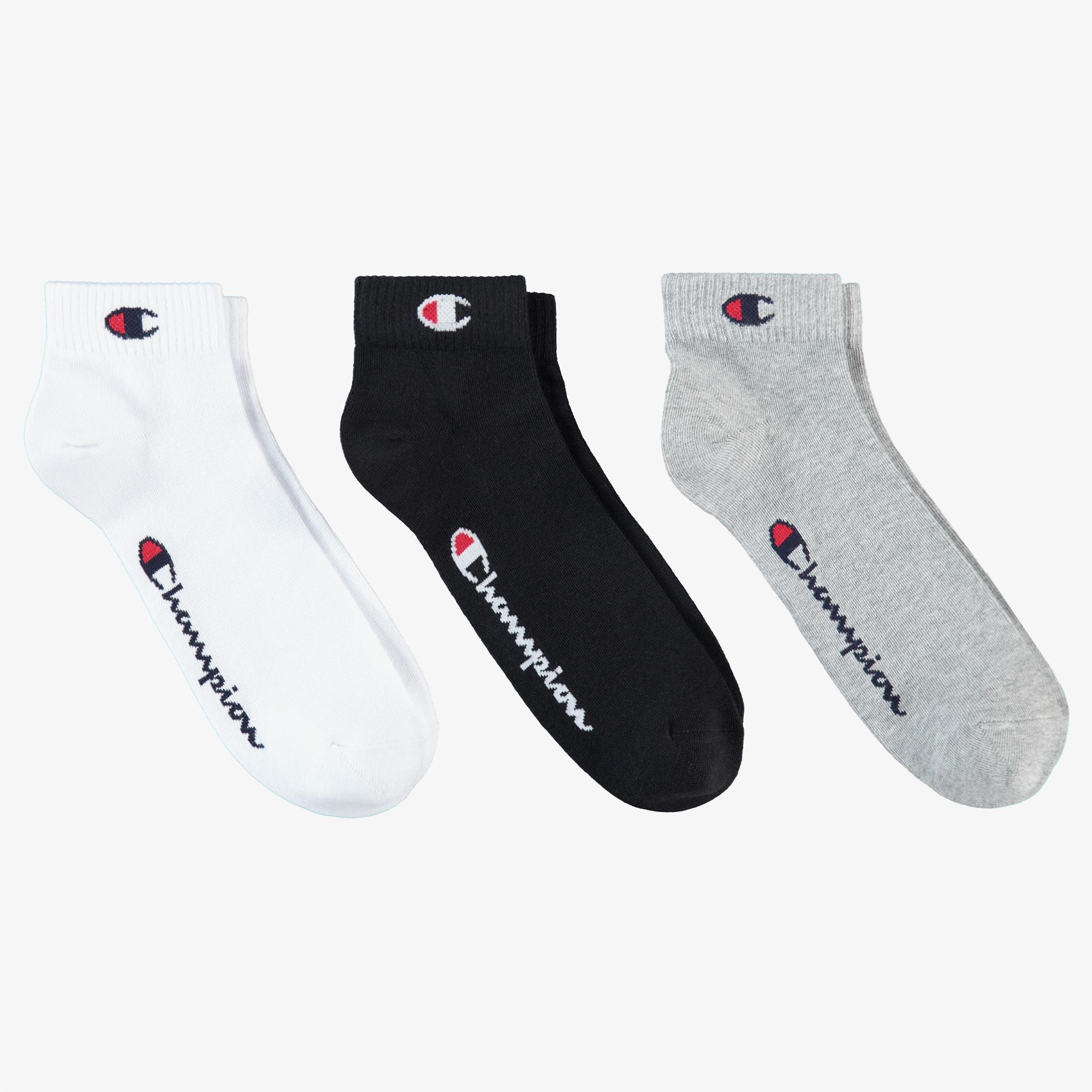 Champion 3 Renk Quarter Unisex Çorap