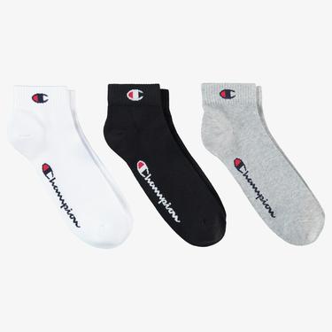 Champion 3 Renk Quarter Unisex Çorap