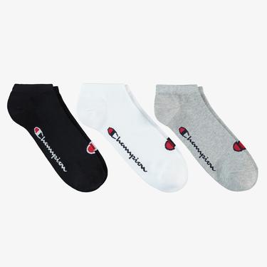  Champion Quarter 3'lü Unisex Gri Çorap
