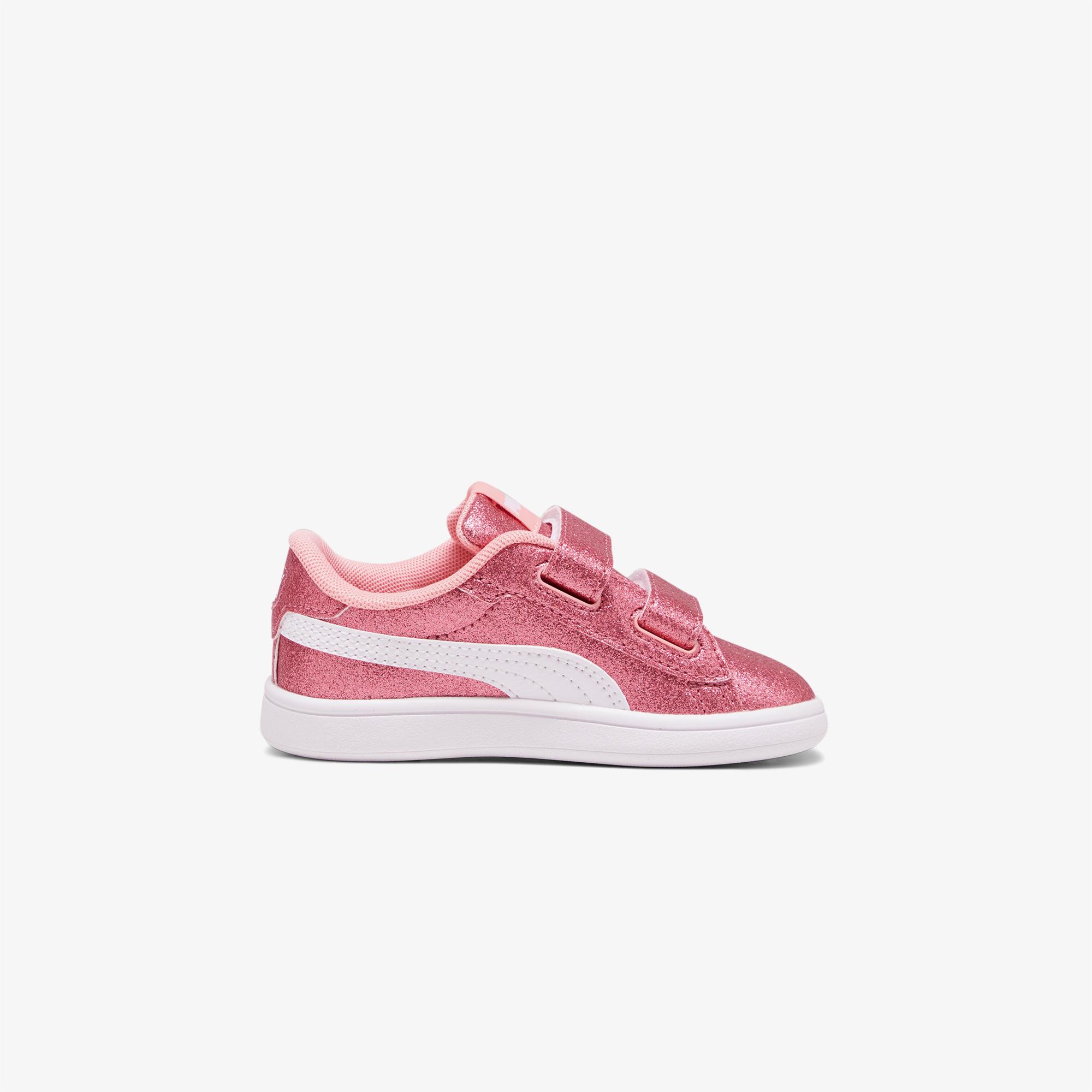 Puma Smash 3.0 Glit Glam V Bebek Beyaz Spor Ayakkabı