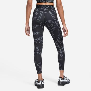  Nike Pro Dri-FIT Mid Rise 7/8 Aop Kadın Siyah Tayt