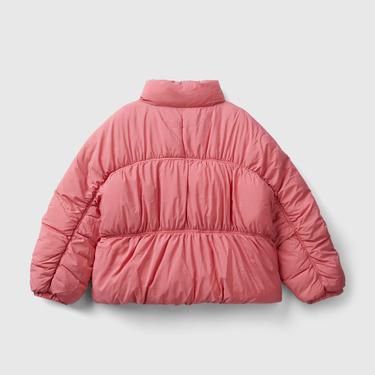  Benetton Çift Taraflı Pufa Çocuk Pembe Mont