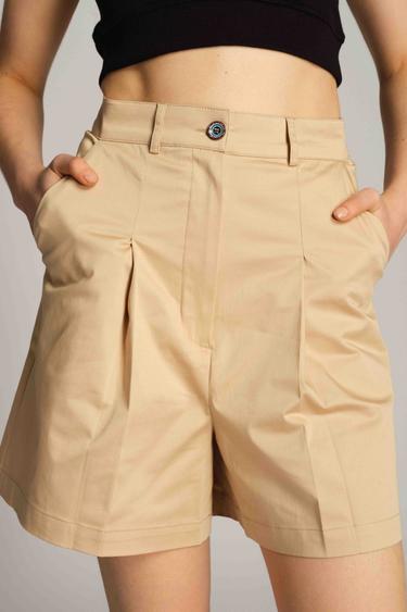  Kadın Bermuda Şort 23673 709 - MACADAMIA