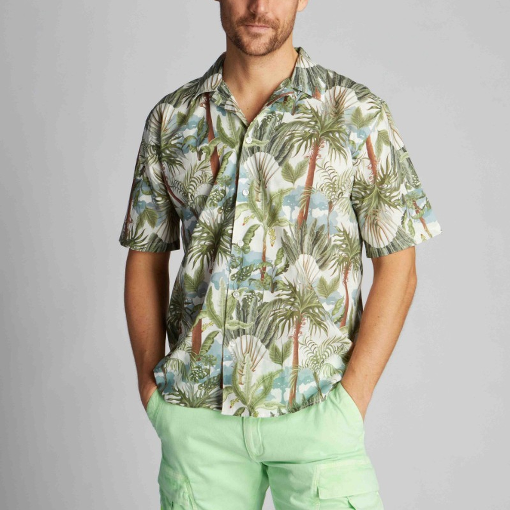 Erkek Gömlek 23512 50326 - Palm tree