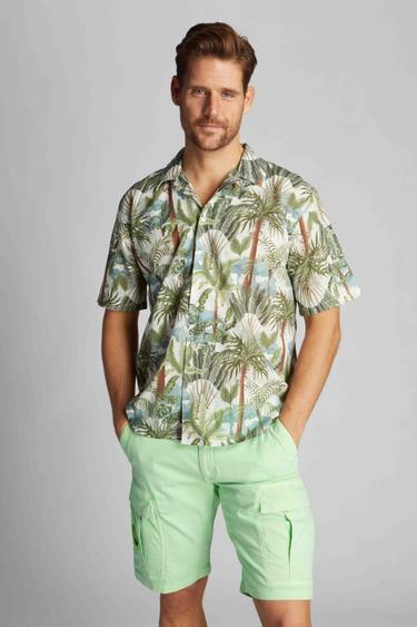  Erkek Gömlek 23512 50326 - Palm tree