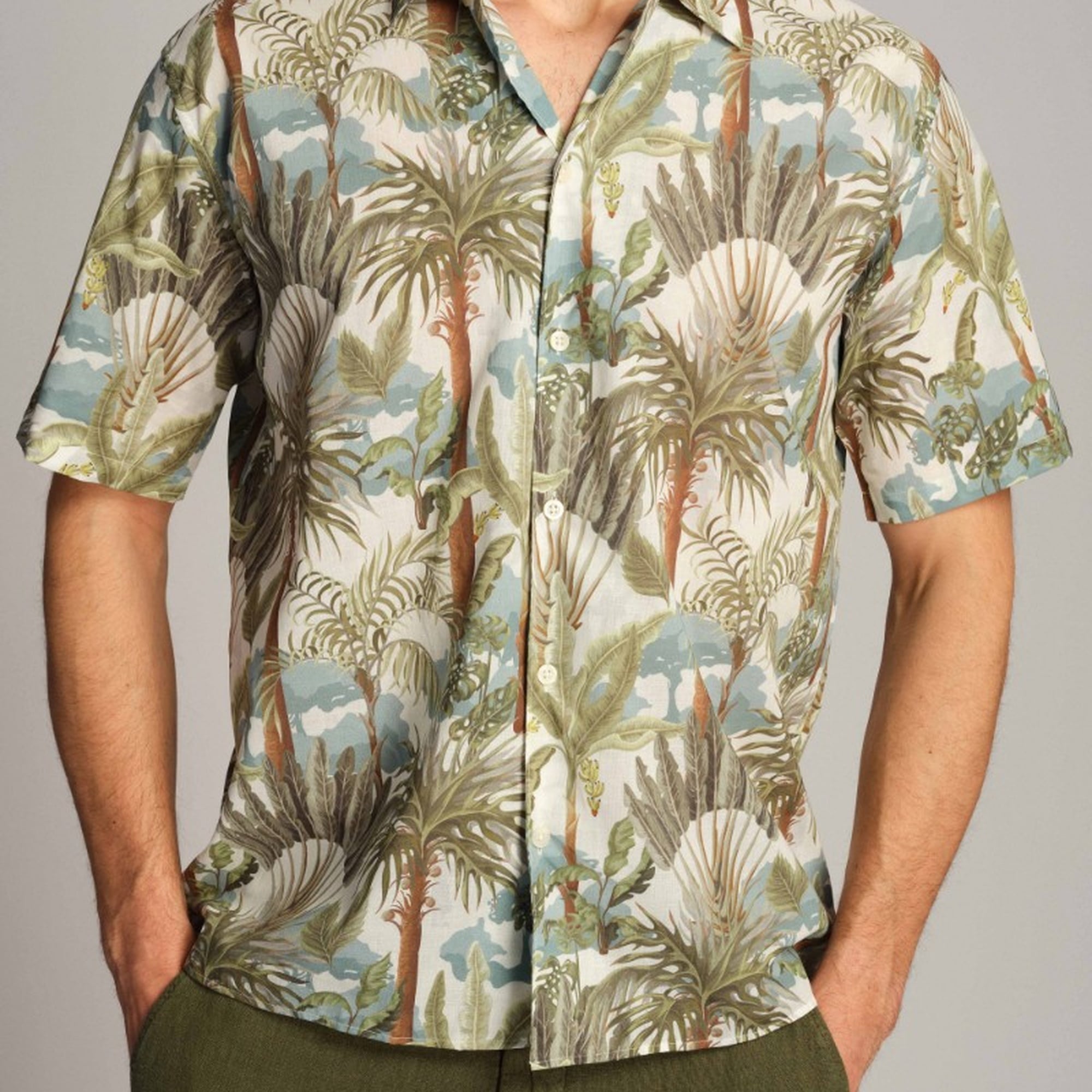 Erkek Gömlek 23512 50326 - Palm tree