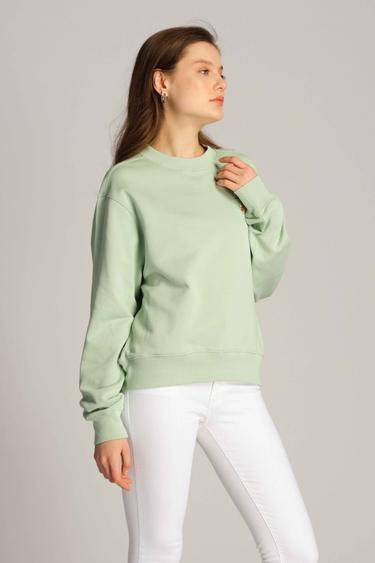  Kadın Sweatshirt 23612 631 - Cameo green