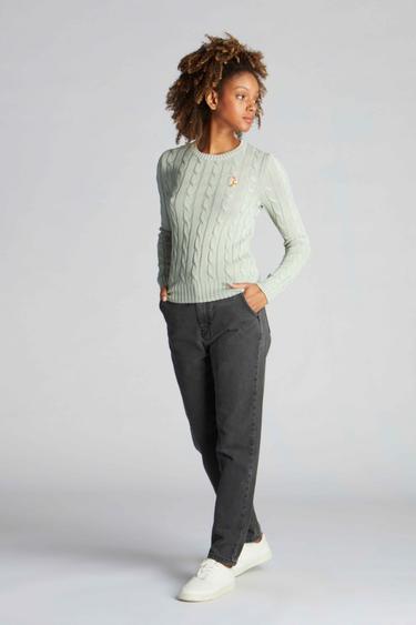  Kadın Kazak 23892 631 - Cameo green