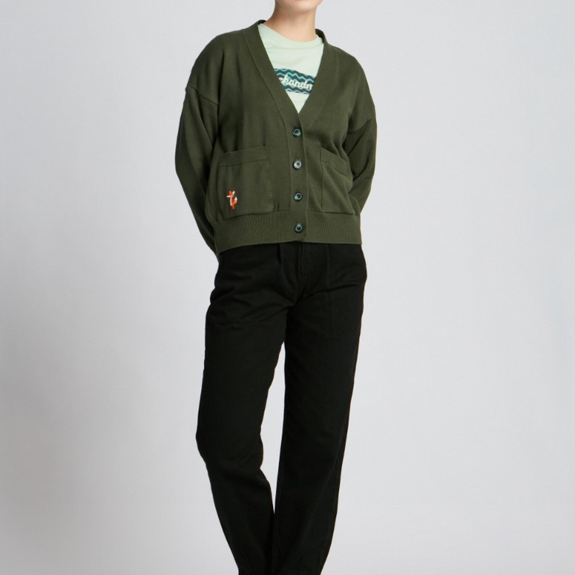 Kadın Hırka 23223 0324 - Iguana green