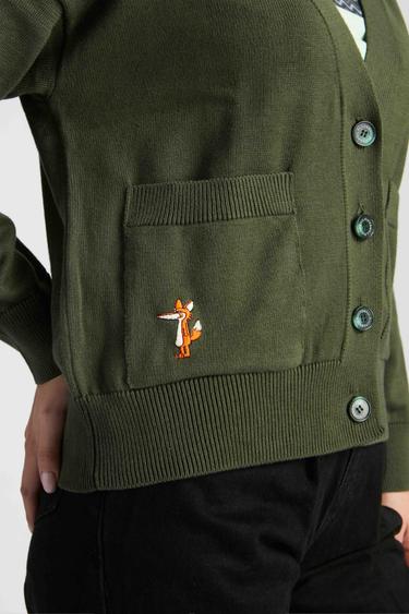  Kadın Hırka 23223 0324 - Iguana green