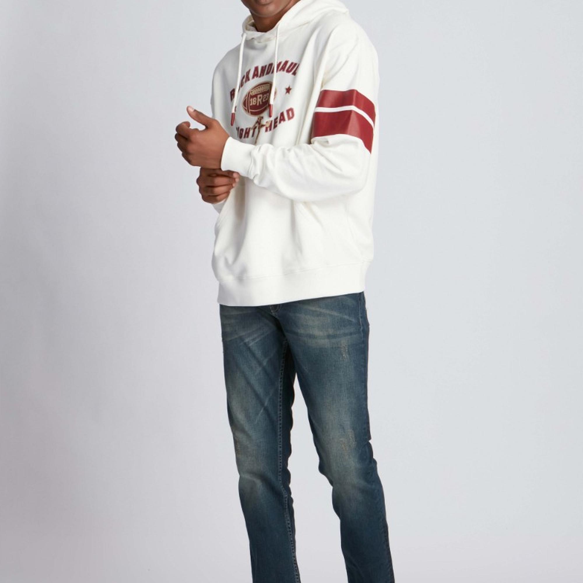 Erkek Kapüşonlu Sweatshirt 23000 1143 - Marshmallow