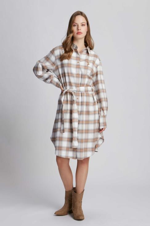  Kadın Elbise 23791 15022 - STONE GREY