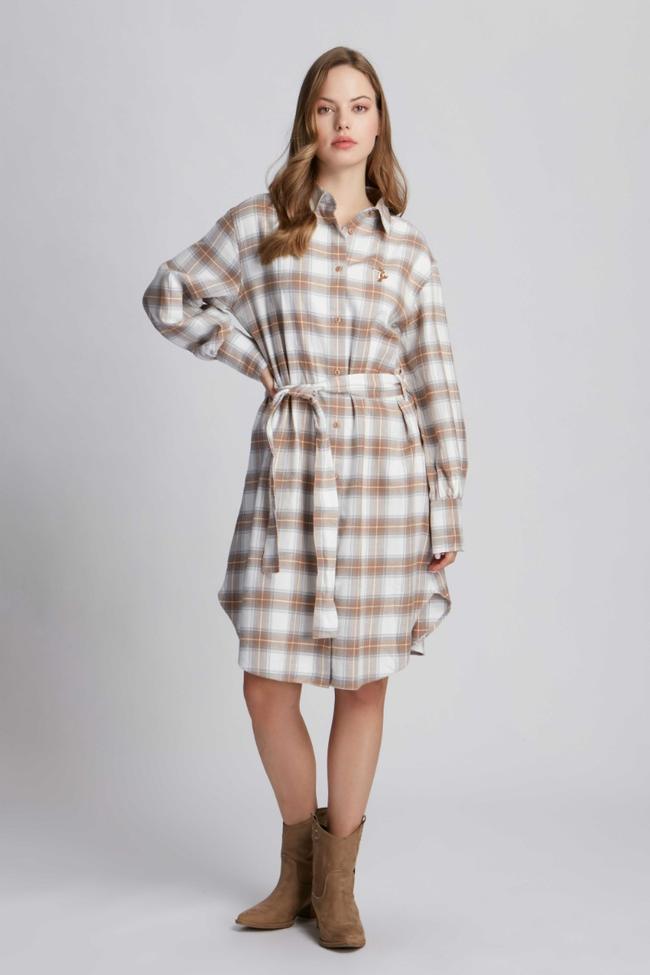  Kadın Elbise 23791 15022 - STONE GREY