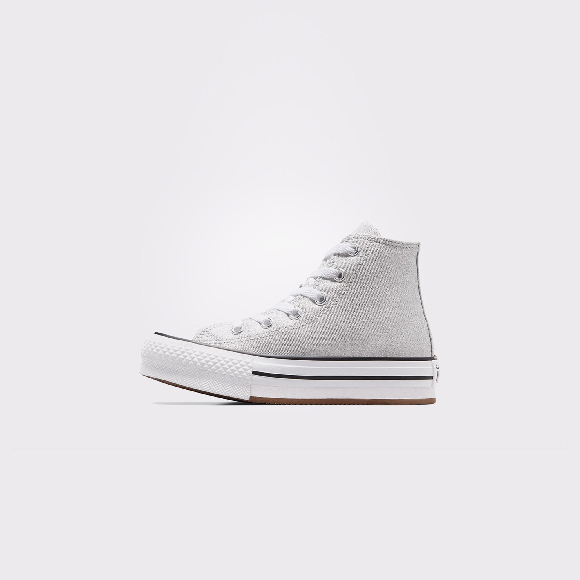 Converse Chuck Taylor All Star Eva Lift Platform Prism Glitter Çocuk Gri Sneaker