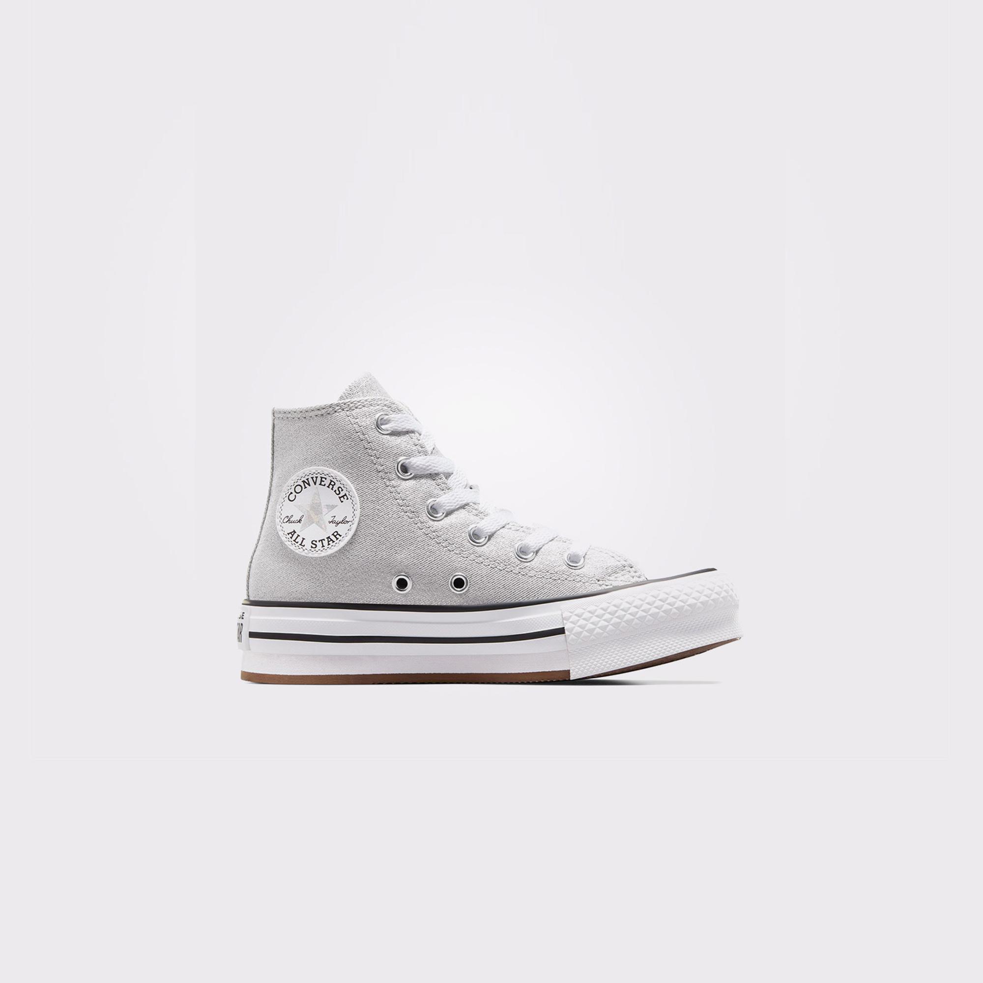 Converse Chuck Taylor All Star Eva Lift Platform Prism Glitter Çocuk Gri Sneaker