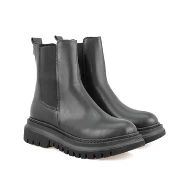  Kadın Siyah Lastikli Chelsea Bot