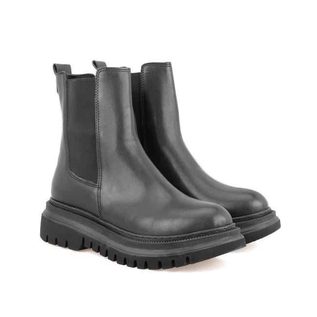  Kadın Siyah Lastikli Chelsea Bot