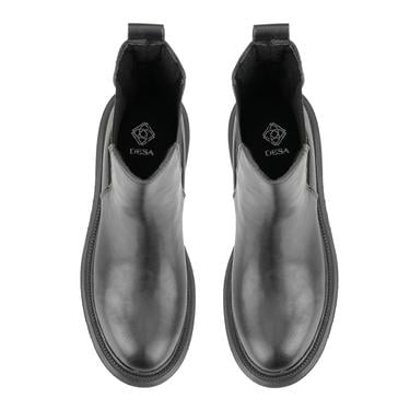  Kadın Siyah Lastikli Chelsea Bot