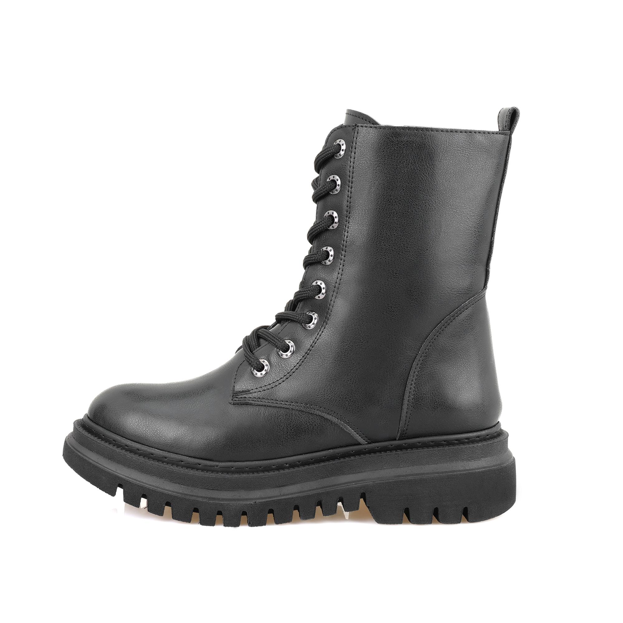 Kadın Siyah Fermuarlı Bot